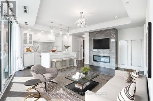 404 - 2060 Lakeshore Road, Burlington (Brant), ON - Indoor Photo Showing Living Room With Fireplace