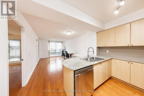 303 - 763 Bay Street, Toronto (Bay Street Corridor), ON - Indoor Photo Showing Kitchen With Double Sink