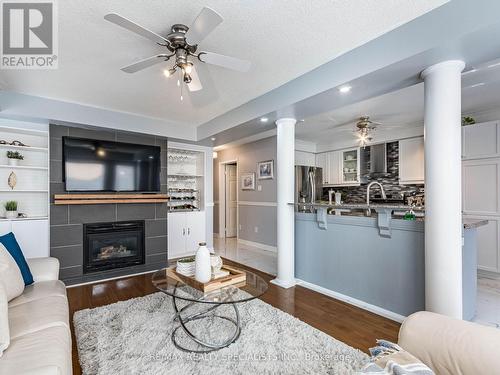 87 Porchlight Road, Brampton (Fletcher'S Creek Village), ON - Indoor Photo Showing Living Room With Fireplace