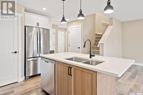 4845 Ferndale Crescent, Regina, SK - Indoor Photo Showing Kitchen With Double Sink With Upgraded Kitchen