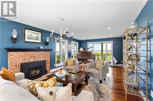 83 Martin Road, Grande-Digue, NB - Indoor Photo Showing Living Room With Fireplace