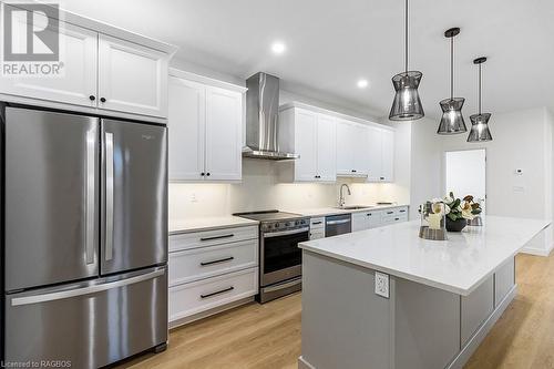 535 Isaac Street Unit# 203, South Bruce Peninsula, ON - Indoor Photo Showing Kitchen With Upgraded Kitchen