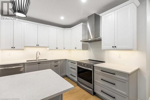 535 Isaac Street Unit# 101, South Bruce Peninsula, ON - Indoor Photo Showing Kitchen With Double Sink With Upgraded Kitchen