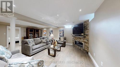 17 Macrill Road, Markham, ON - Indoor Photo Showing Living Room With Fireplace