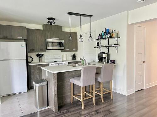 Cuisine - 102-130 Rue Des Aubépines, Vaudreuil-Dorion, QC - Indoor Photo Showing Kitchen With Double Sink