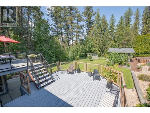 605 Larkspur, Vernon, BC - Outdoor With Deck Patio Veranda With Backyard