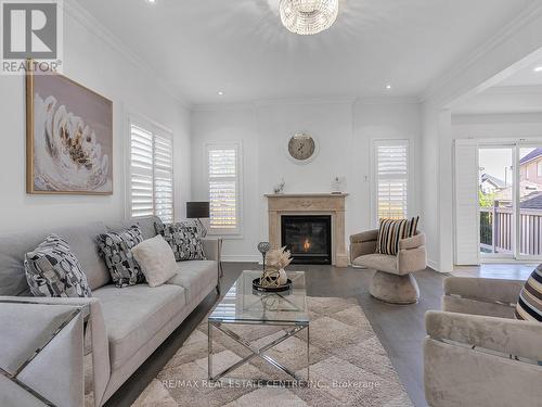 1 Fahey Drive, Brampton (Bram West), ON - Indoor Photo Showing Living Room With Fireplace