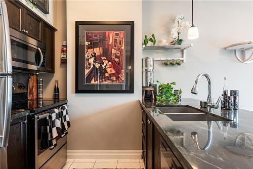 112 King Street East Street E|Unit #301, Hamilton, ON - Indoor Photo Showing Kitchen With Double Sink