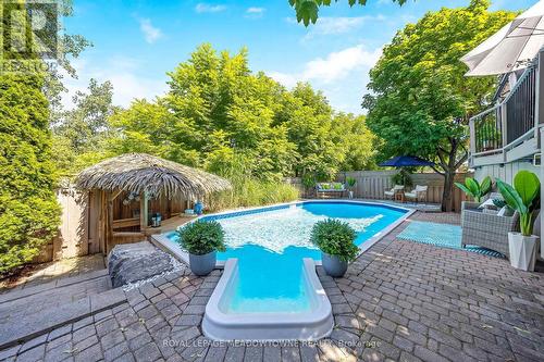 110 Pentland Road, Hamilton (Waterdown), ON - Outdoor With In Ground Pool With Deck Patio Veranda With Backyard