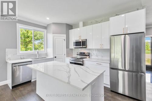 22909 Highbury Avenue, Middlesex Centre (Bryanston), ON - Indoor Photo Showing Kitchen With Stainless Steel Kitchen