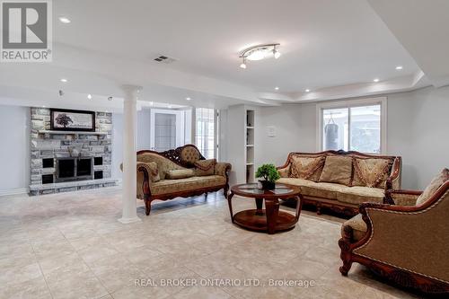 87 Taylorwood Avenue, Caledon (Bolton North), ON - Indoor Photo Showing Living Room With Fireplace