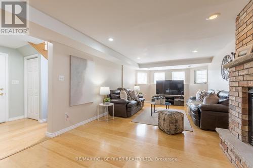 1600 Forster Avenue, Peterborough, ON - Indoor Photo Showing Living Room With Fireplace