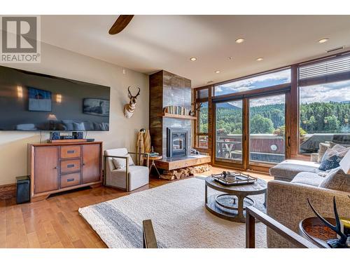 901 2Nd Avenue Unit# 302A, Fernie, BC - Indoor Photo Showing Living Room With Fireplace