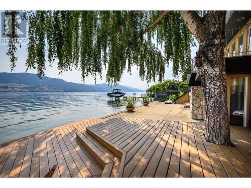 8180 Tronson Road, Vernon, BC - Outdoor With Body Of Water With Deck Patio Veranda