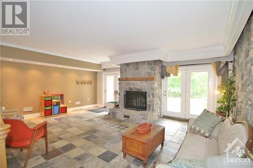 3000 Roger Stevens Drive, Ottawa, ON - Indoor Photo Showing Living Room With Fireplace