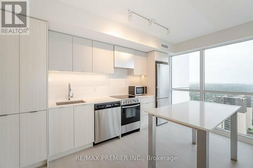 2402 - 30 Gibbs Road, Toronto (Islington-City Centre West), ON - Indoor Photo Showing Kitchen With Upgraded Kitchen