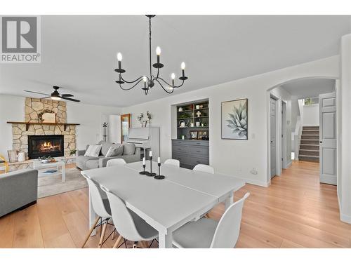 421 21 Street Se, Salmon Arm, BC - Indoor Photo Showing Dining Room With Fireplace