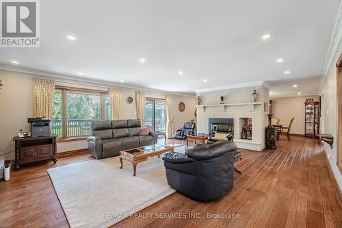 24 Rosegarden Drive, Brampton (Toronto Gore Rural Estate), ON - Indoor Photo Showing Living Room With Fireplace