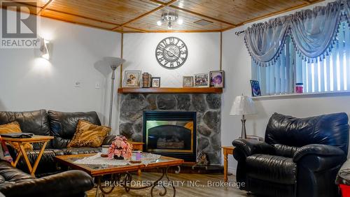 25172 Talbot Line, West Elgin (West Lorne), ON - Indoor Photo Showing Living Room With Fireplace