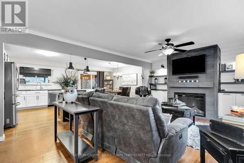 213 Pryde Boulevard, South Huron (Exeter), ON - Indoor Photo Showing Living Room With Fireplace