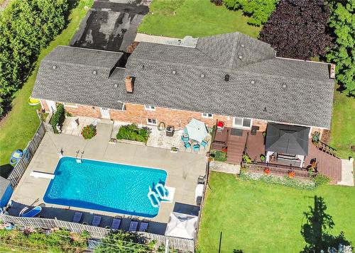 24 Harbinger Drive, Stoney Creek, ON - Outdoor With In Ground Pool With Deck Patio Veranda