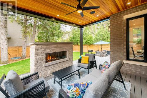 24 Colwood Road, Toronto (Edenbridge-Humber Valley), ON - Outdoor With Fireplace With Deck Patio Veranda With Exterior