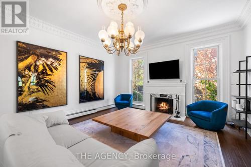 66 Victoria Street, Milton (Old Milton), ON - Indoor Photo Showing Living Room With Fireplace