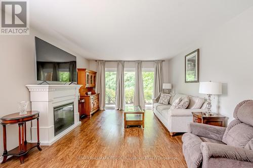 212 - 10 Coulter Street, Barrie (Sunnidale), ON - Indoor Photo Showing Living Room With Fireplace