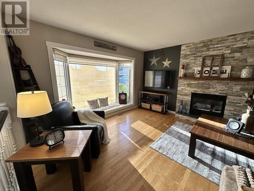 6374 Dawson Road, Prince George, BC - Indoor Photo Showing Living Room With Fireplace