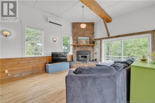 4764 Route 127, Chamcook, NB - Indoor Photo Showing Living Room With Fireplace