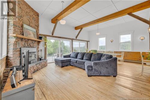 4764 Route 127, Chamcook, NB - Indoor Photo Showing Living Room With Fireplace