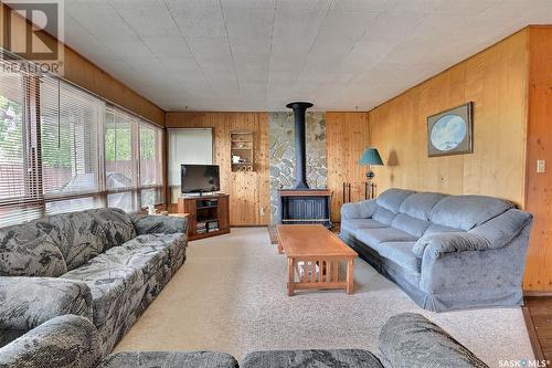 52 Lakeshore Drive, Kannata Valley, SK - Indoor Photo Showing Living Room With Fireplace