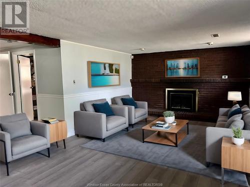 3009 Apple Lane, Windsor, ON - Indoor Photo Showing Living Room With Fireplace