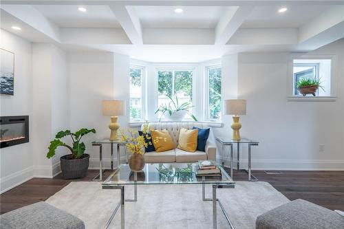 1017 Plains View Avenue, Burlington, ON - Indoor Photo Showing Living Room With Fireplace