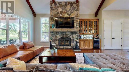 333 Crystal Bay Drive, Amherstburg, ON - Indoor Photo Showing Living Room With Fireplace