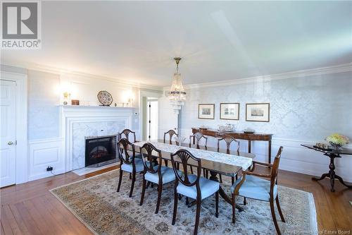 235 Queen Street, Saint Andrews, NB - Indoor Photo Showing Dining Room With Fireplace