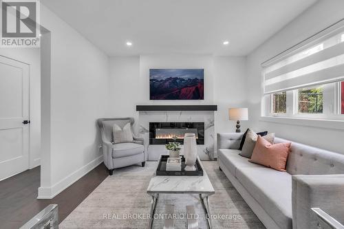 29 Norfield Crescent, Toronto (Elms-Old Rexdale), ON - Indoor Photo Showing Living Room With Fireplace