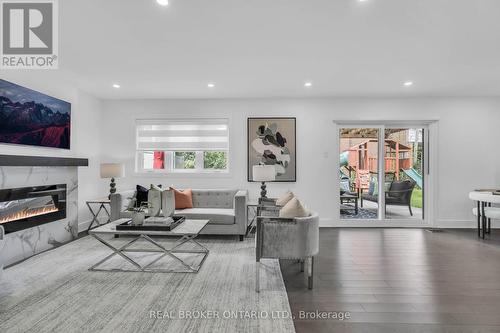 29 Norfield Crescent, Toronto (Elms-Old Rexdale), ON - Indoor Photo Showing Living Room With Fireplace