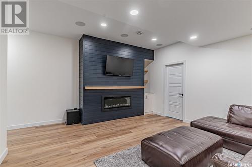 107 Prairie Drive, Aberdeen Rm No. 373, SK - Indoor With Fireplace