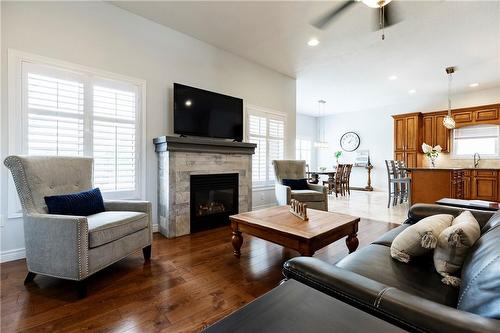 71 Newport Lane, Port Dover, ON - Indoor Photo Showing Living Room With Fireplace