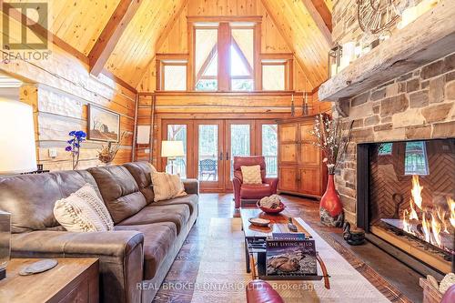 9209 Sideroad 27, Erin, ON - Indoor Photo Showing Living Room With Fireplace