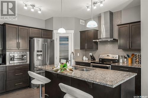 442 Secord Way, Saskatoon, SK - Indoor Photo Showing Kitchen With Double Sink With Upgraded Kitchen