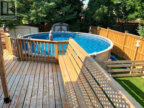 13 Robertson Road, Essa, ON - Outdoor With Above Ground Pool With Deck Patio Veranda