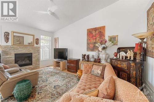 146 Esterbrook Drive, Ottawa, ON - Indoor Photo Showing Living Room With Fireplace