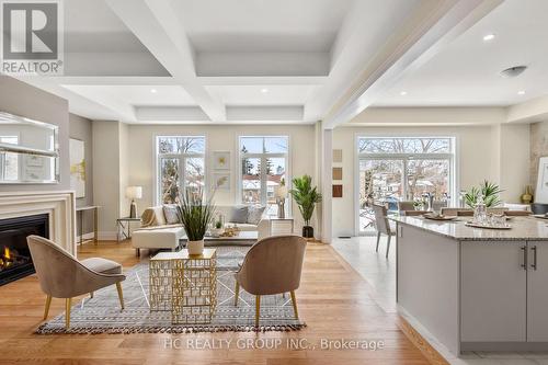 10 Becky Cheung Court, Toronto (Newtonbrook East), ON - Indoor Photo Showing Living Room With Fireplace