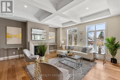 10 Becky Cheung Court, Toronto (Newtonbrook East), ON - Indoor Photo Showing Living Room With Fireplace