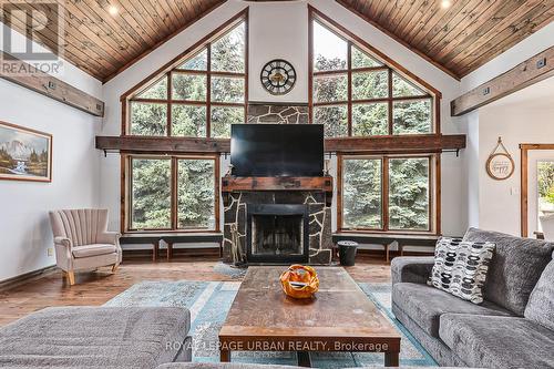 191 Brooker Boulevard, Blue Mountains (Blue Mountain Resort Area), ON - Indoor Photo Showing Living Room With Fireplace