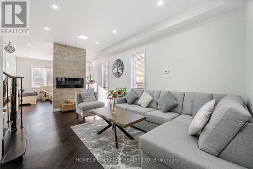 10 Smoothrock Trail, Brampton (Sandringham-Wellington), ON - Indoor Photo Showing Living Room With Fireplace