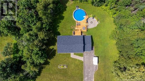 107 Camber Drive, Hanwell, NB - Outdoor With Above Ground Pool With View