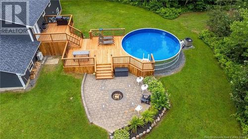 107 Camber Drive, Hanwell, NB - Outdoor With Above Ground Pool